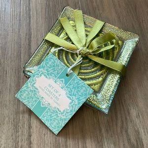 Set of 4 coasters, hand made in Turkey, gift new